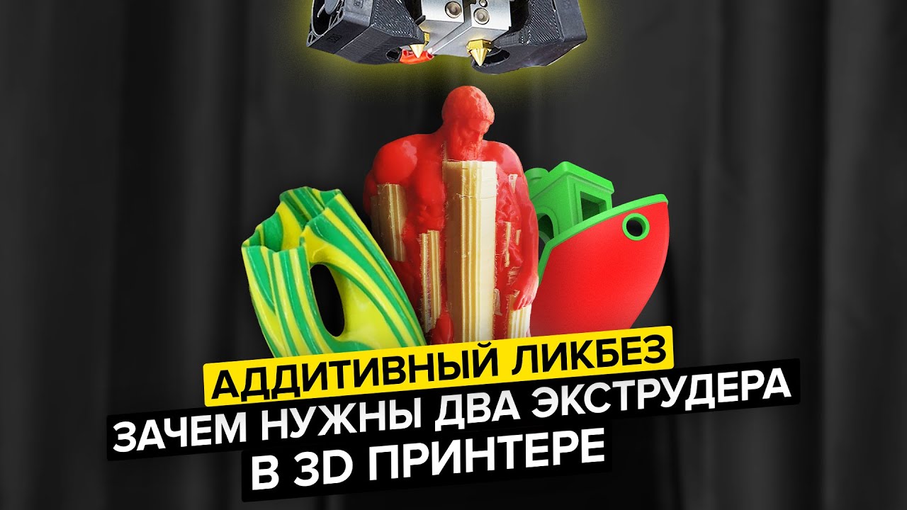 Для чего нужны два экструдера в 3D принтере| PVA, BVOH, HIPS - как выбрать растворимые поддержки