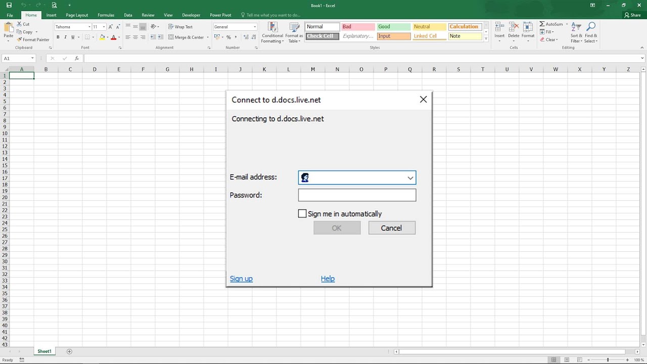 แก้ไขไฟล์ excel ขึ้น d.docs.live.net