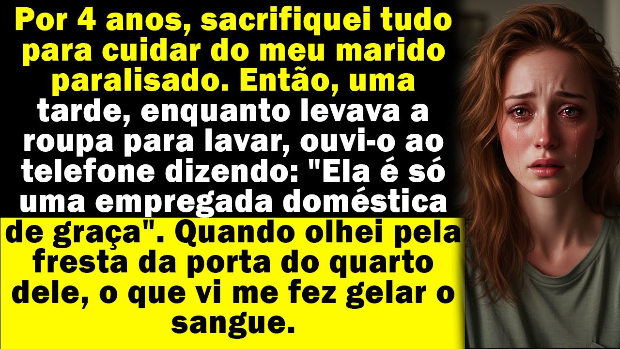 Dediquei 4 anos cuidando do meu marido paralisado… e ele me chamou de “serva gratuita”.