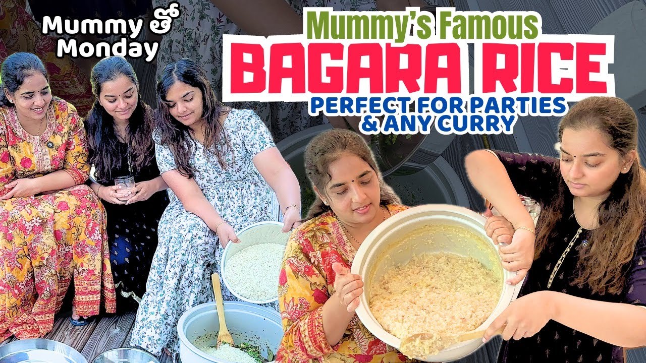 amma's special bagara rice: perfect for any curry & easy||Telugu Vlogs in USA||Mummy tho Monday||A&C