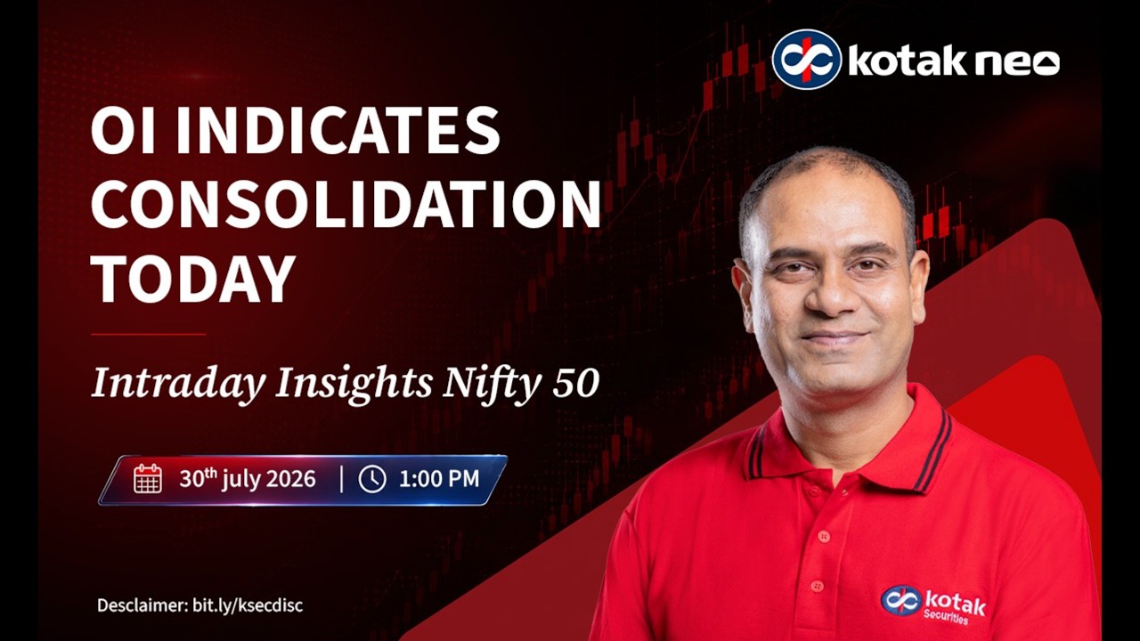 🔴 [Live] Intraday Insights for Nifty | OI Indicates Consolidation today I 30th July