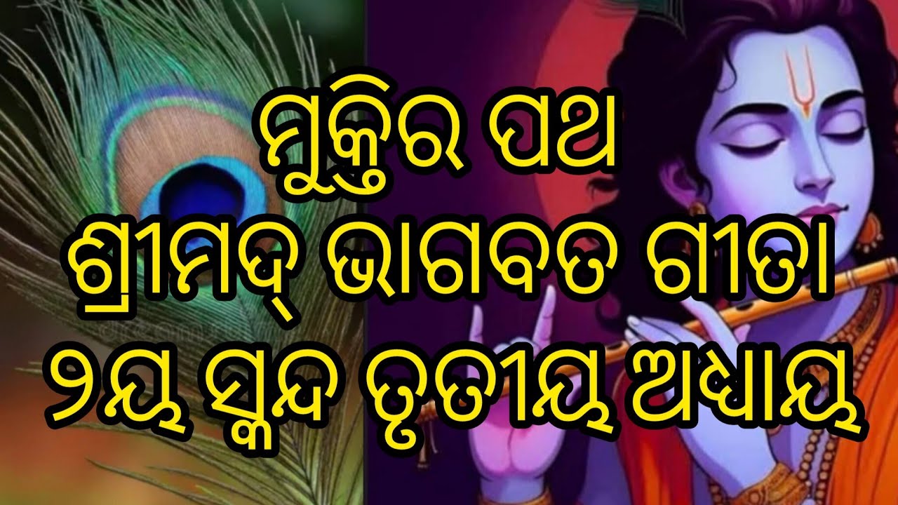 ମୁକ୍ତିର ପଥ ଶ୍ରୀମଦ୍ ଭାଗବତ ଗୀତା, ୨ୟ ସ୍କନ୍ଦ ,ତୃତୀୟ ଅଧ୍ୟାୟ#jayjagannathswami #youtubeshorts 
