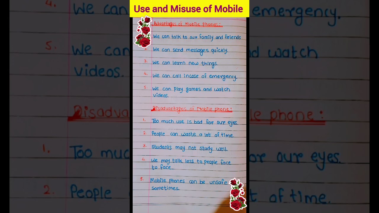 Speech on Mobile l Uses and Misuses of Mobile | English Essay #shorts