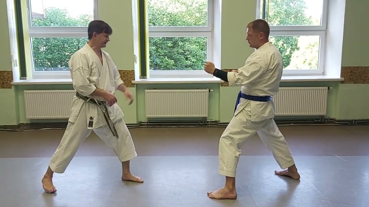 Jiin (慈陰) kata bunkai 1 - Kosa uke / Manji uke