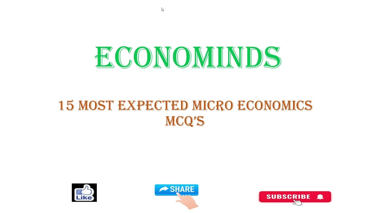 Micro Economics MCQ's for ssb 2024 #ssbeconomics #ugcneteconomics #econominds #microeconomics #ssb