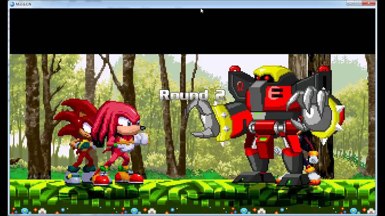 MUGEN KNUCKLES AND SONIC VS OMEGA AND SHADOW