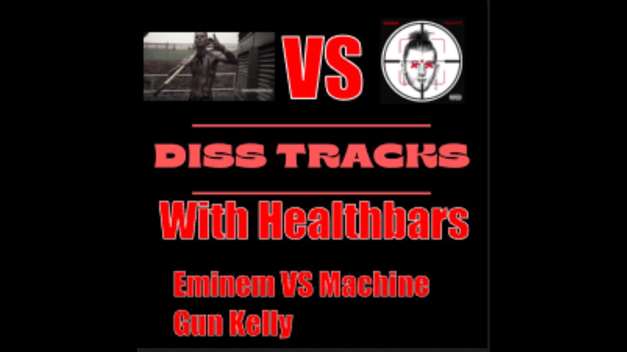 Eminem VS Machine Gun Kelly (Full Battle) - Diss Tracks With Healthbars