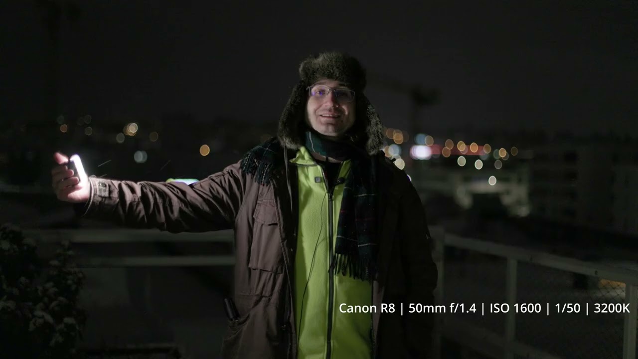 Lowlight test Canon R8 + 50mm f/1.4 by video beginner