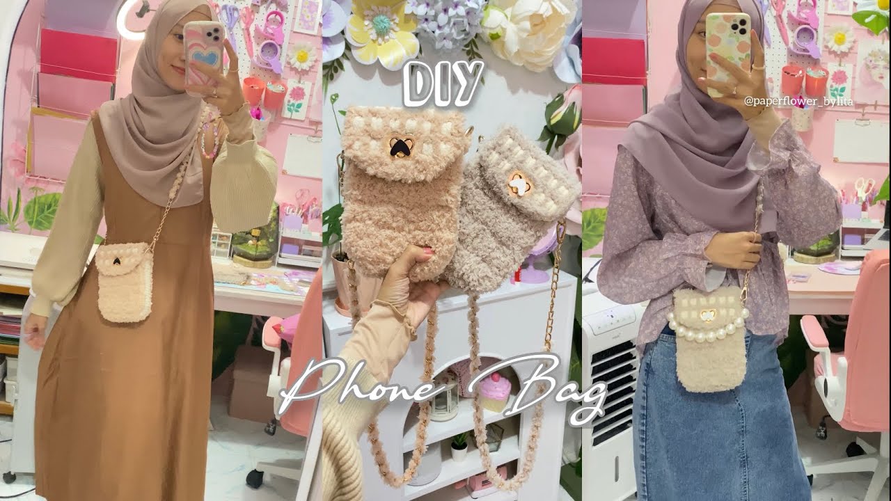 DIY Phone Bag dari Plastik Kanvas | Tas Handmade | Ide Usaha Craft | Aesthetic