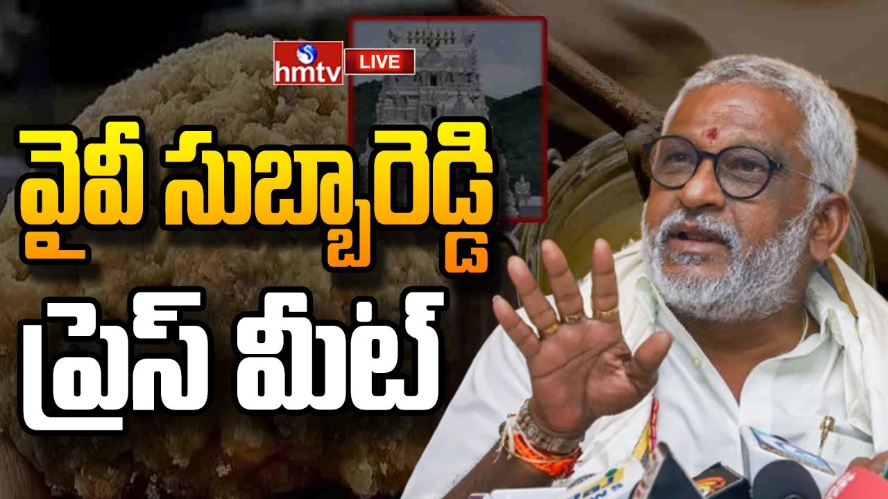 LIVE : కల్తీ నెయ్యి పై వైవీ సుబ్బారెడ్డి | YV Subba Reddy On Tirumala Laddu | hmtv