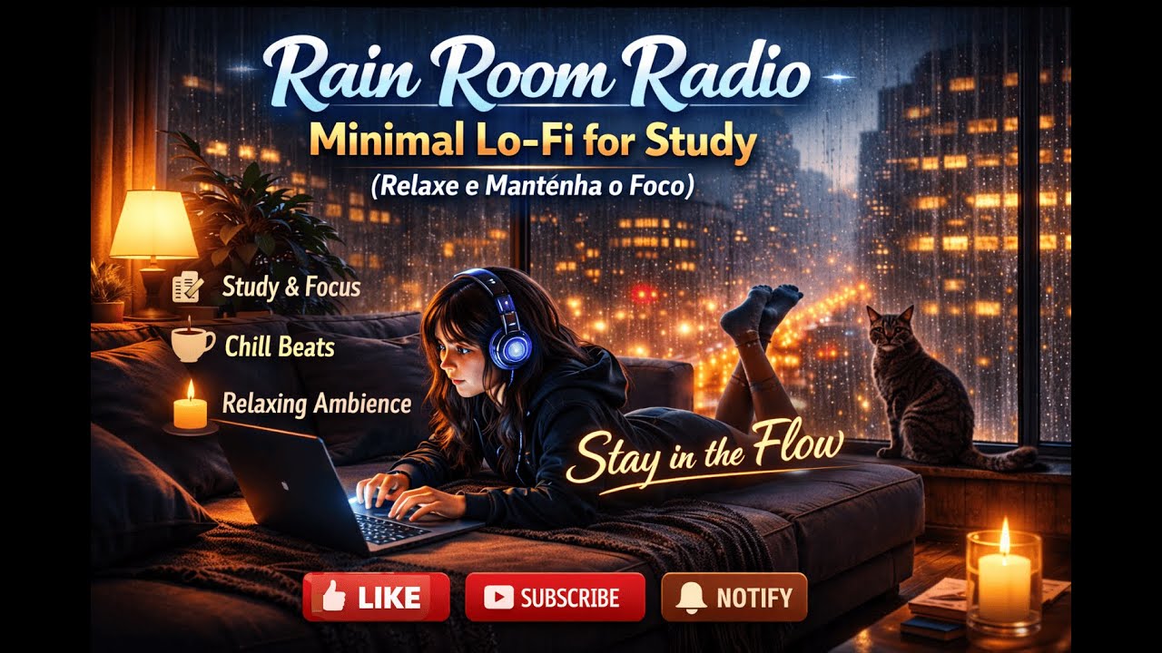 Rain Room Radio – Minimal Lo-Fi for Study (Relaxe e Mantenha o Foco)