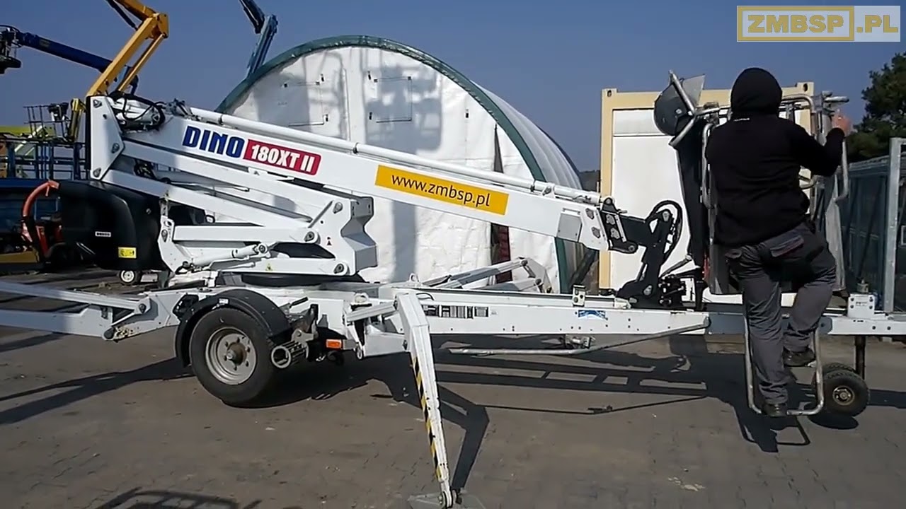 Podnośnik koszowy na przyczepie Dinolift DINO 180XT II