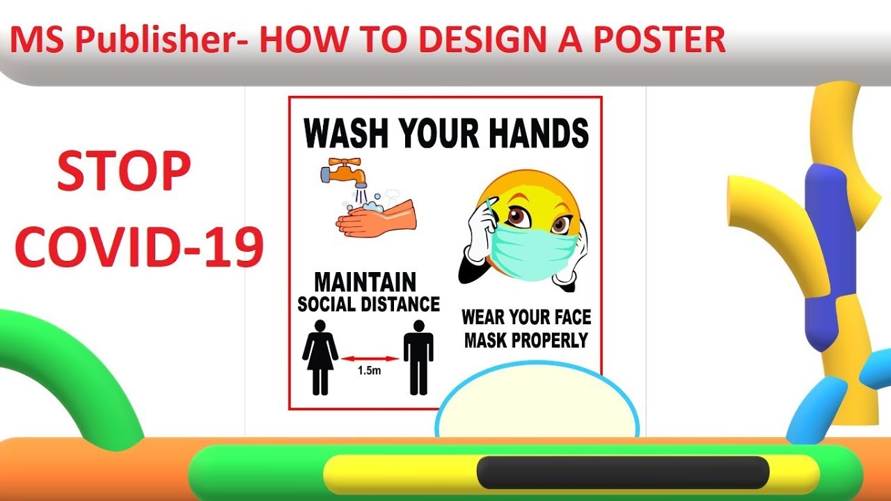 How to create a POSTER using Microsoft Publisher COVID 19 Poster