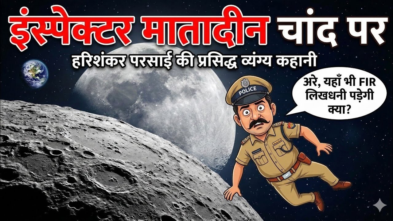 इंस्पेक्टर मातादीन चांद पर- हरिशंकर परसाई की व्यंग्यपूर्ण कहानी!!👮‍♂️👮‍♂️