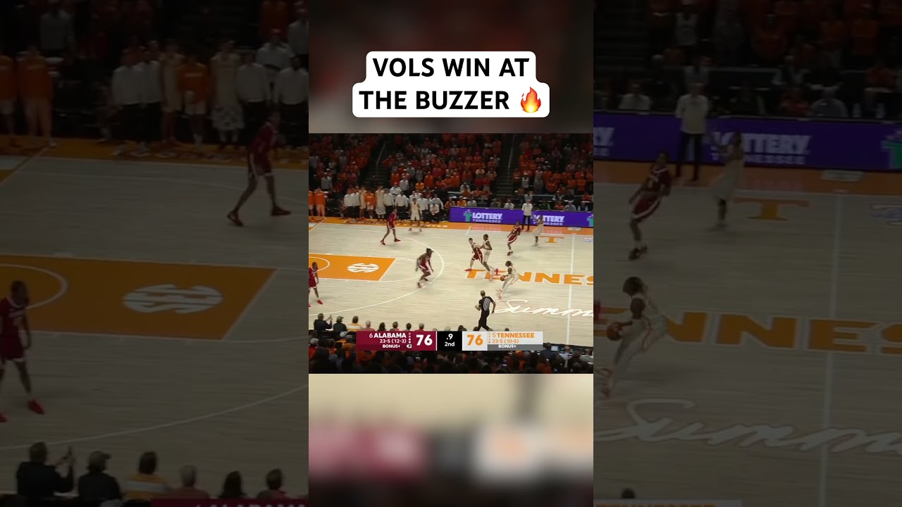 Tennessee tops Bama on Jahmai Mashack&rsquo;s clutch 3 🏀 #shorts