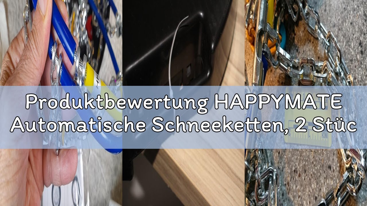 Produktbewertung HAPPYMATE Automatische Schneeketten, 2 Stück x 12mm, 1 Minute schnelle Montage von