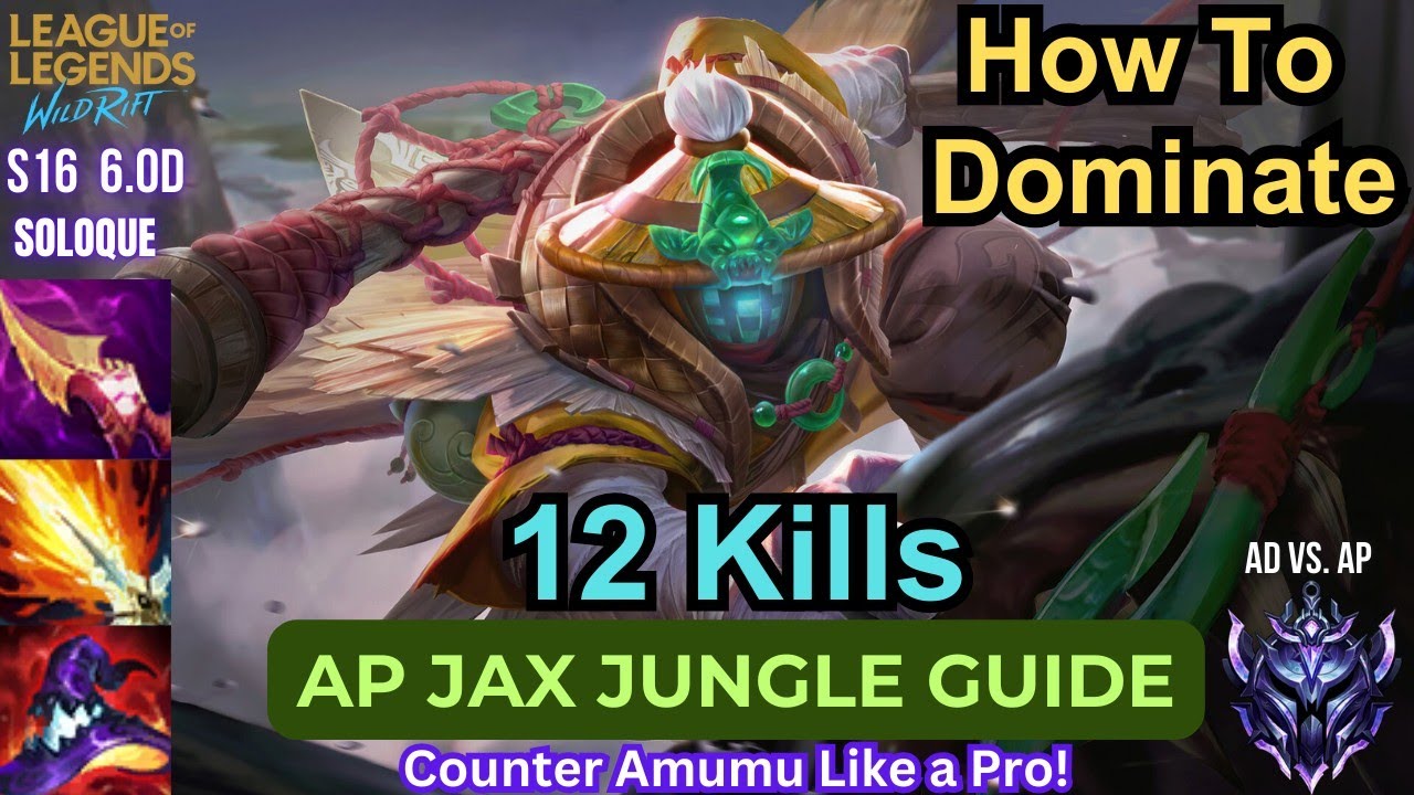Wild Rift Full AP Jax Jungle Guide - How To Dominate - Build, Runes, Combos & Gameplay