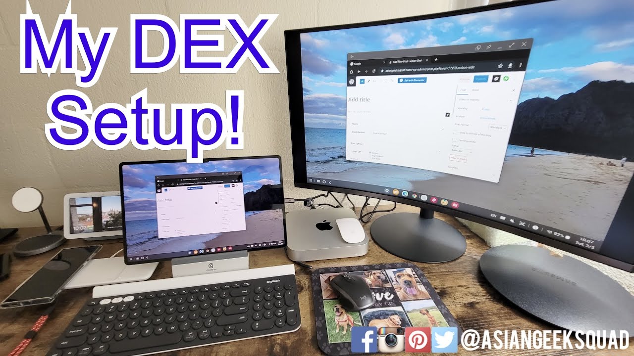 Day 1 - Samsung Galaxy Tab S8 Ultra - Notch (Selfie Camera - Webcam Sample) and My DEX Setup!