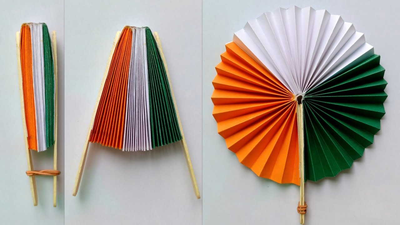 Tricolor Independence Day Craft/Tricolor Paper Craft/Independence Day Decoration Idea for School
