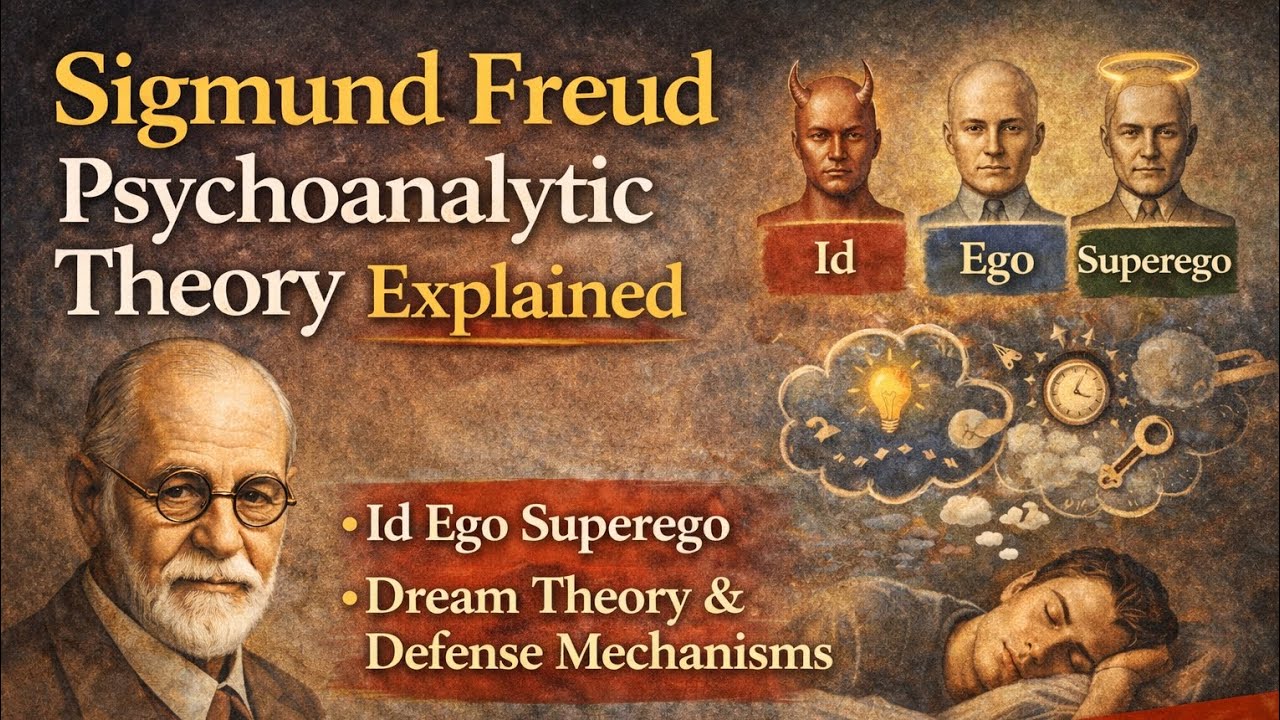 Sigmund Freud Psychoanalytic Theory Explained | Id Ego Superego, Dream Theory & Defense Mechanisms 
