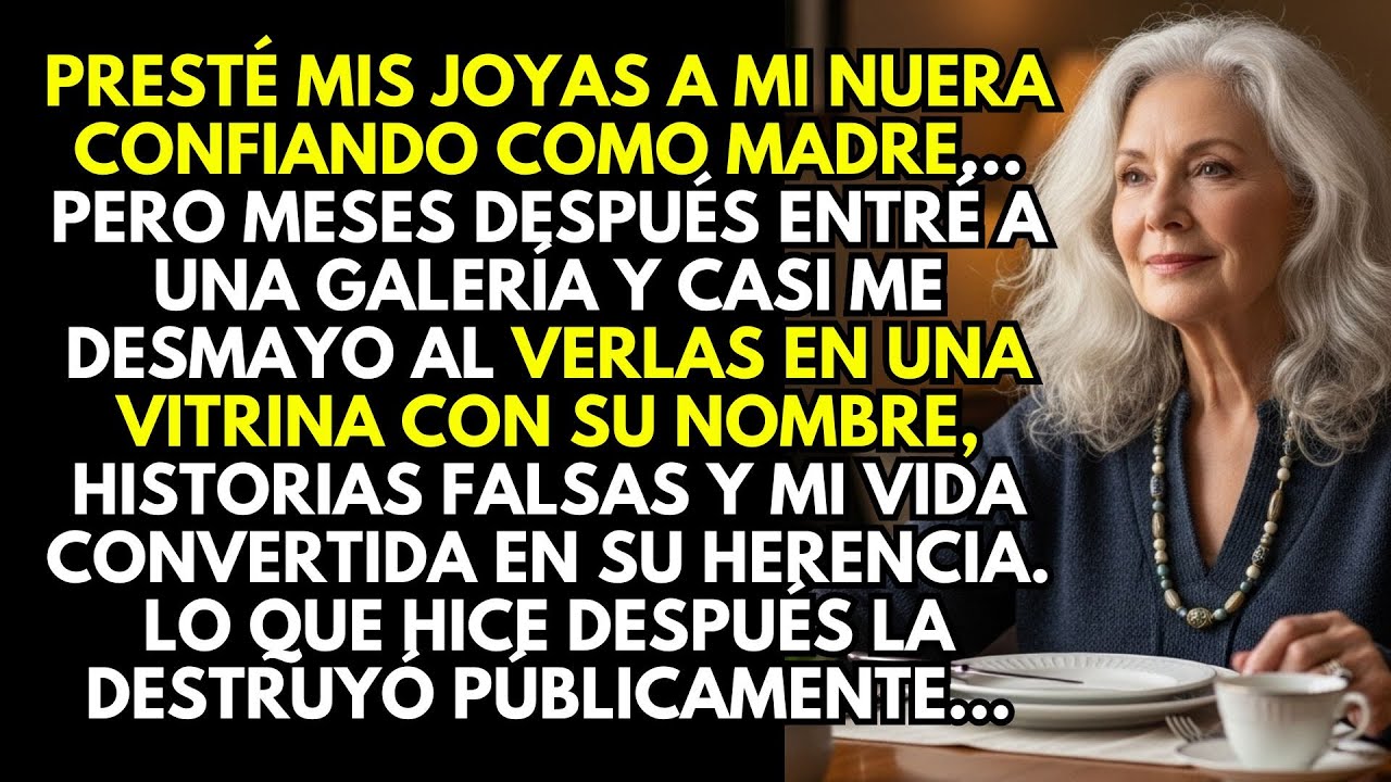 Presté mis joyas a mi nuera… y las vi exhibidas con SU nombre en una galería…