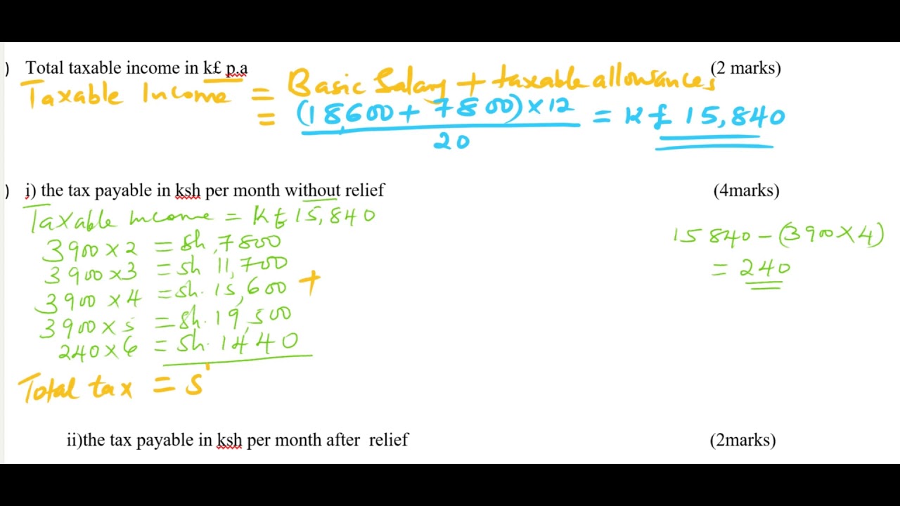 HOW TO CALCULATE INCOME TAX(Example 1)