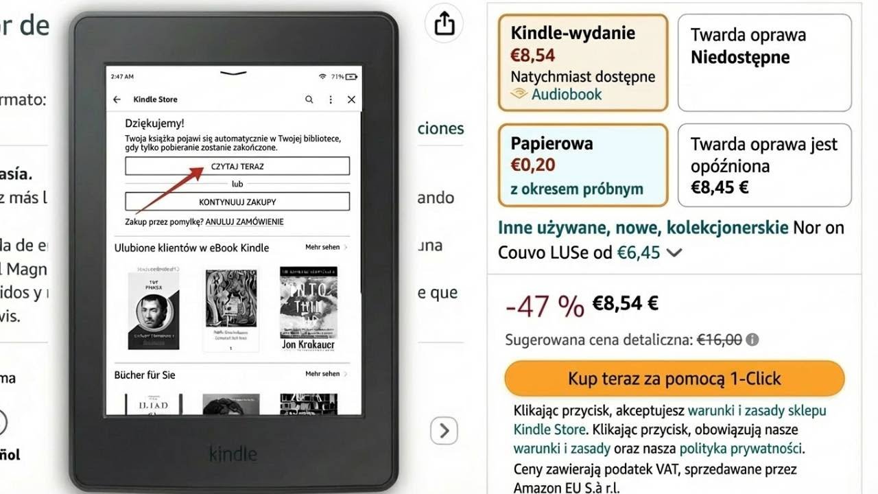 Jak Kupić Książkę na Kindle | Jak Kupić eBooka na Amazon Krok po Kroku