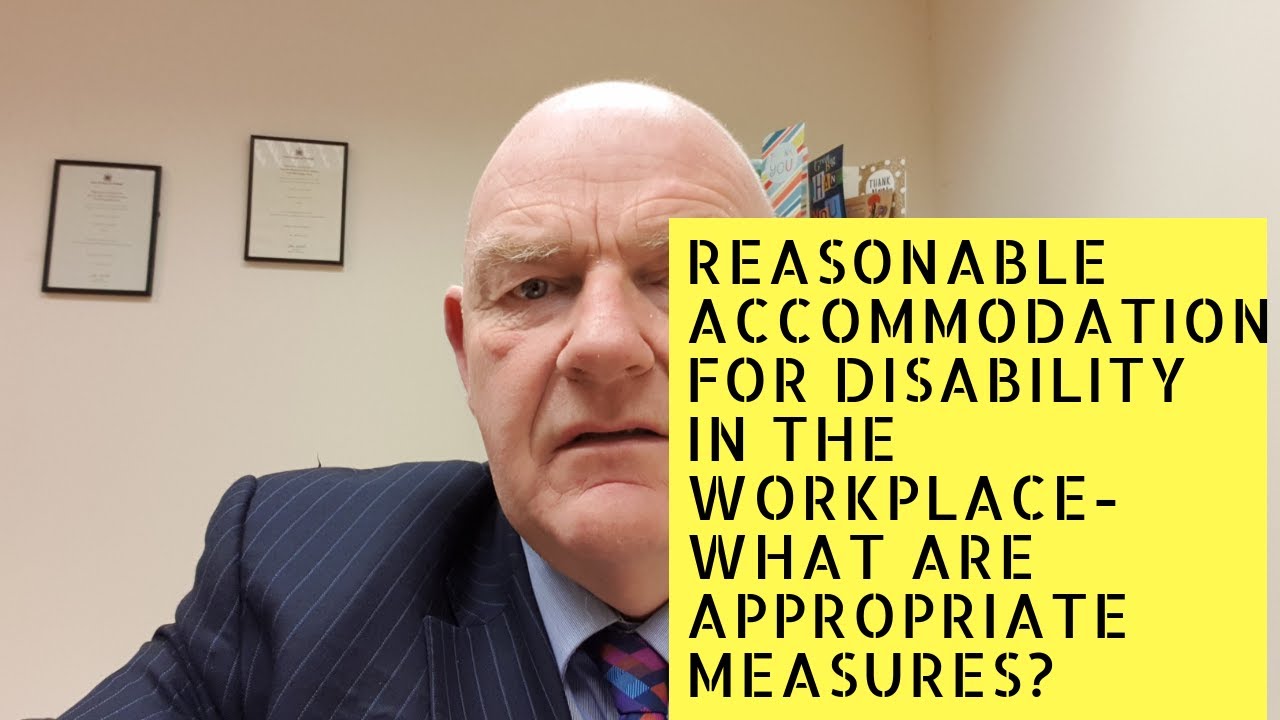 Reasonable Accommodation for Disability in the Irish Workplace-What Are Appropriate Measures?