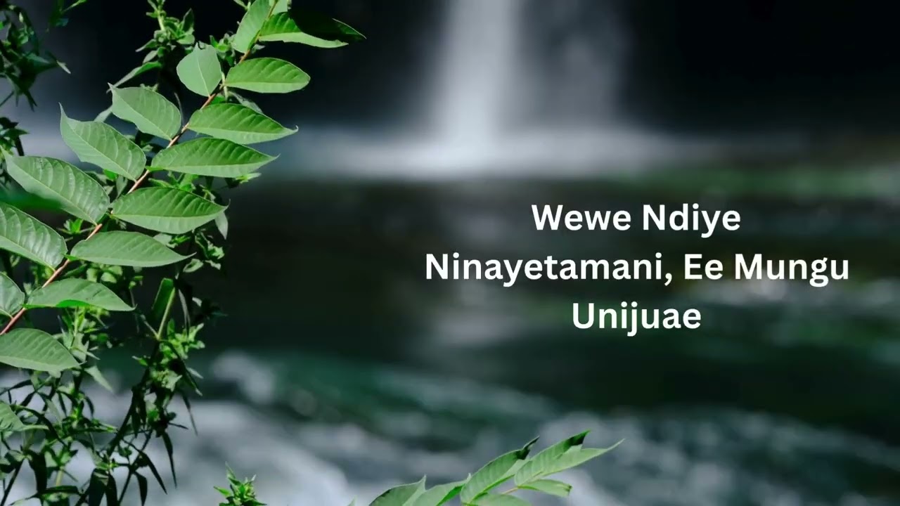 Wewe Ndiye Ninayetamani, Ee Mungu Unijuae