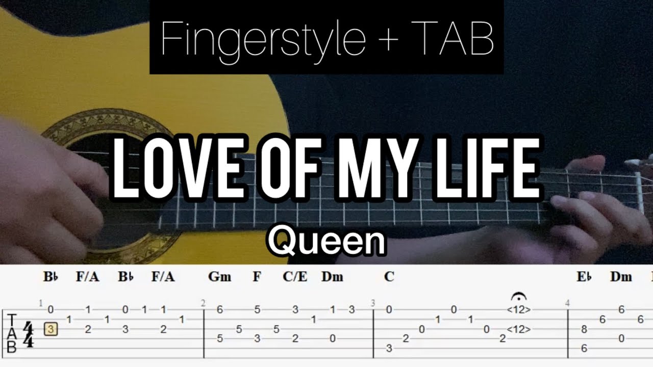 Queen - Love Of My Life | Fingerstyle Guitar (TABLATURE + CHORD)