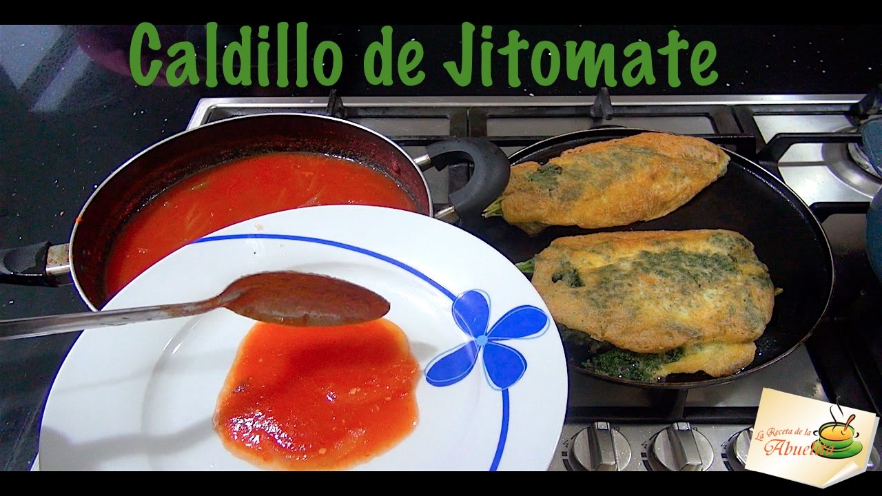 Caldillo de jitomate para chiles rellenos o huazontles