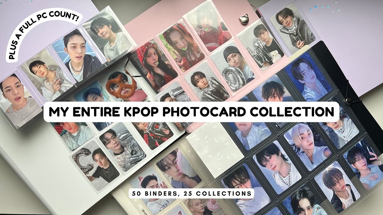 My Entire Kpop Photocard Collection Flip Through- 2025 update! 50 binders, 25 collections, pc count~