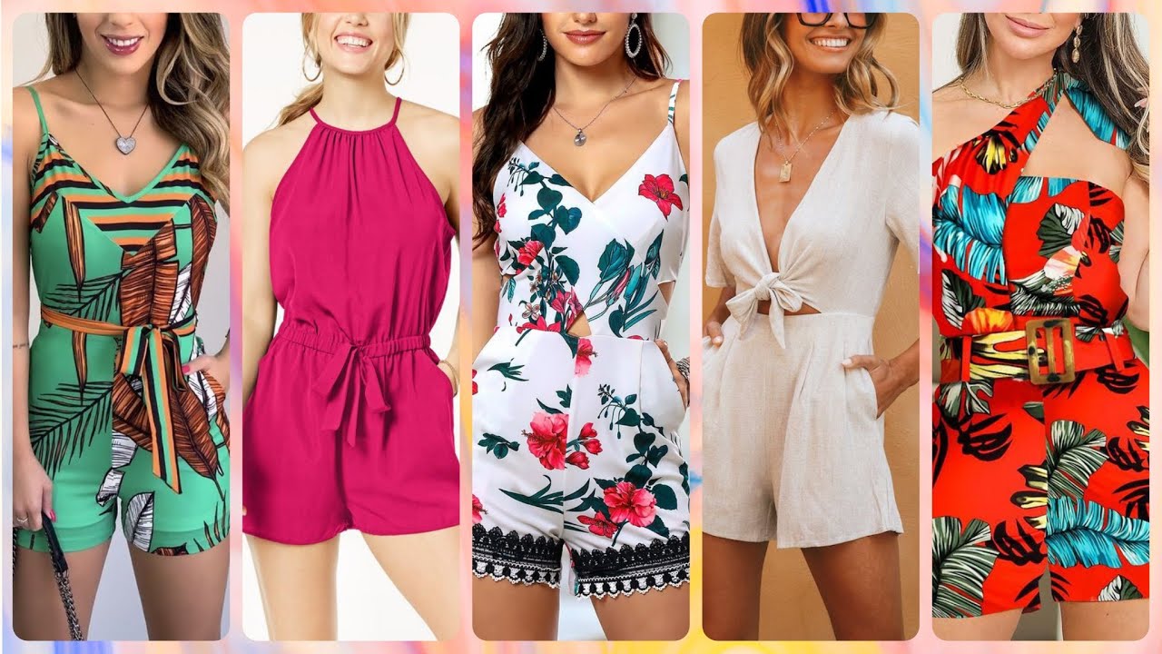 BELLOS ENTERIZOS, ROMPERS, MONOS, JUMPSUITS CORTOS VERANIEGOS 2021 / OUTFITS FEMENINOS DE MODA