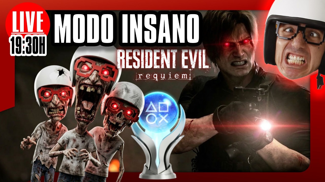 🎮🚨 AO VIVO -  MODO INSANO em PLATINANDO  Resident Evil Requiem #residentevil