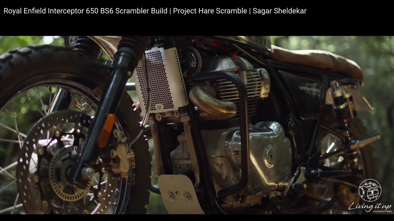 Royal Enfield Interceptor 650 bs6 scrambler build project hare scramble with Sagar Sheldekar