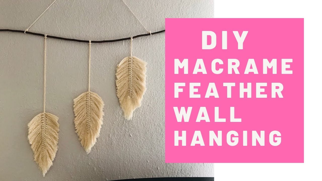DIY Macrame Feather Wall Hanging | Tutorial For Beginners