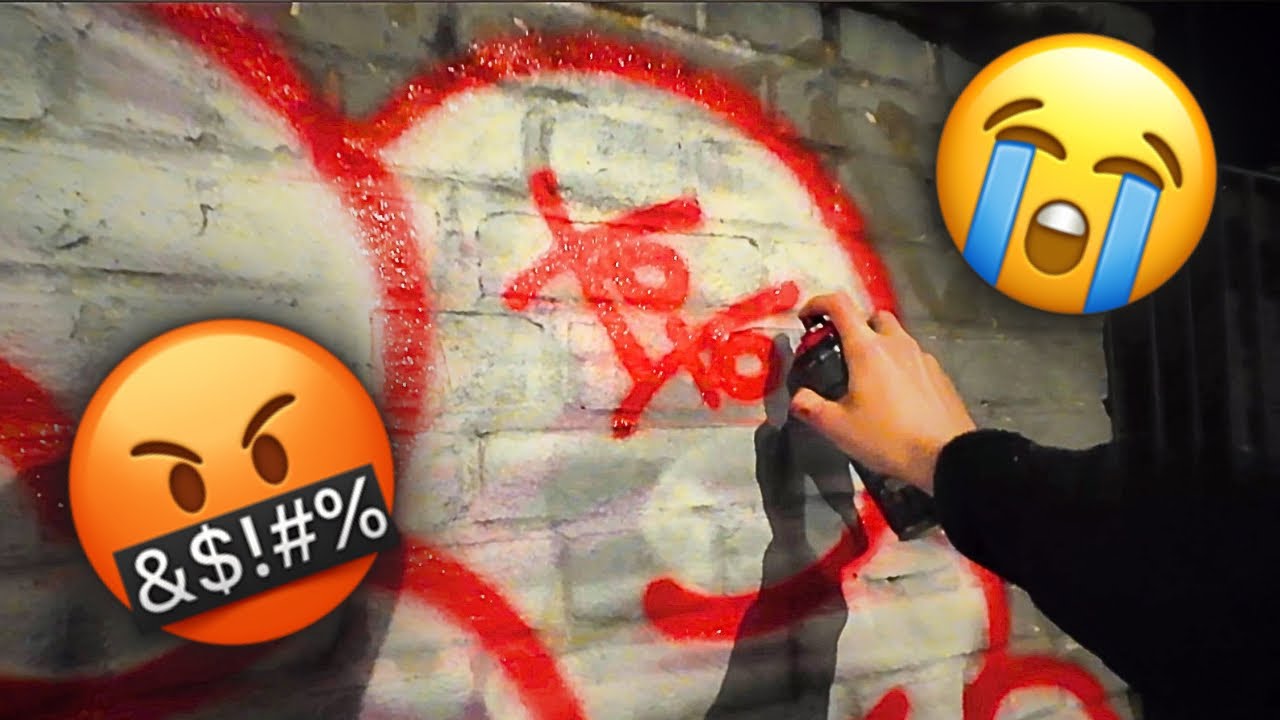 UCIECZKA PRZED POLICJA ZA GRAFFITI Z WEWEREM