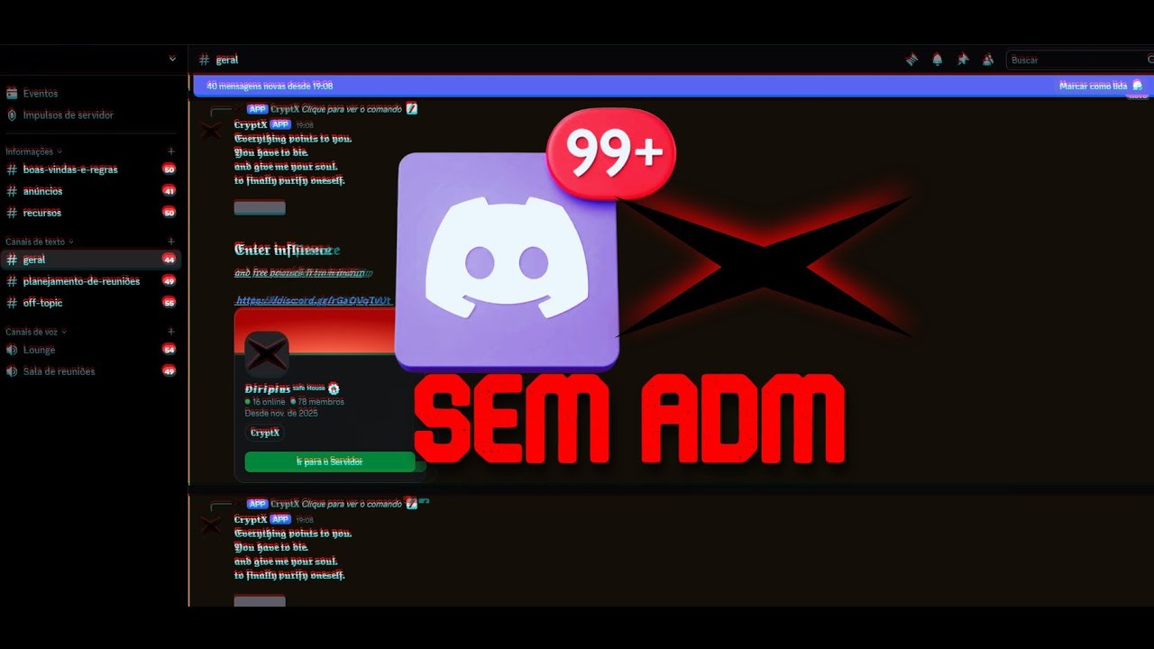 como derrubar servidores no discord sem adm