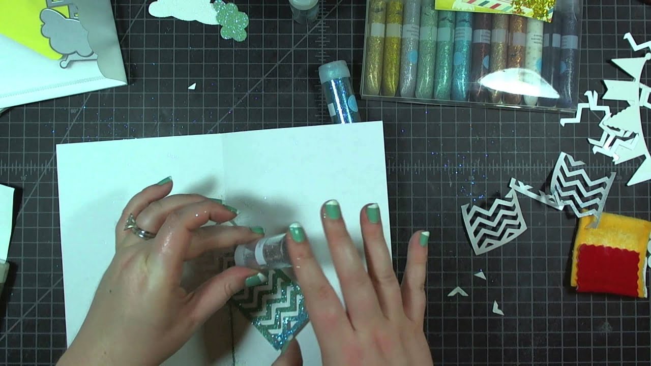 Scrapbook Tutorial: Glamorous Glitter Embellishments