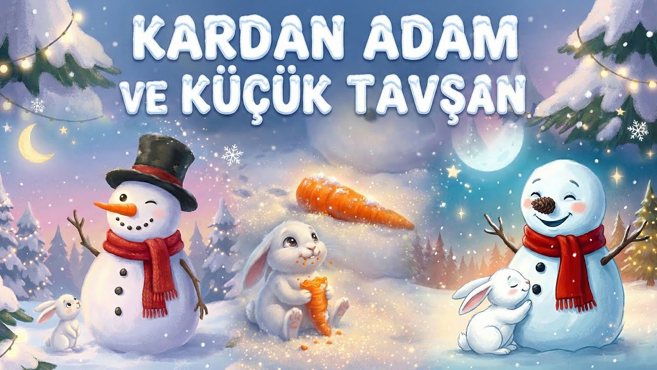 Kardan Adam ve Küçük Tavşan - Uyku Zamanı Masalları #5 #masal #masaldinle #uykumasalı 