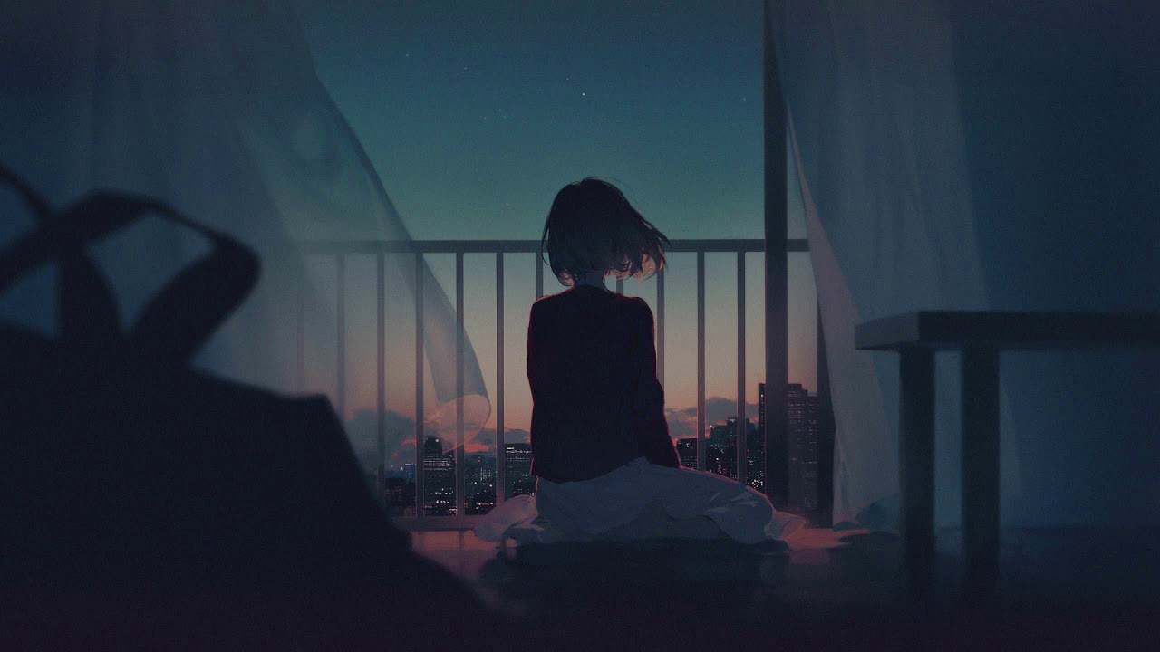 rainy ambient evening - peaceful guitar lofi loop.