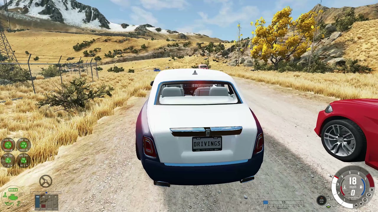 Rolls-Royce Phantom Car Driving - BeamNg Drive - Car Games Pc Gameplay [Logitech g29]