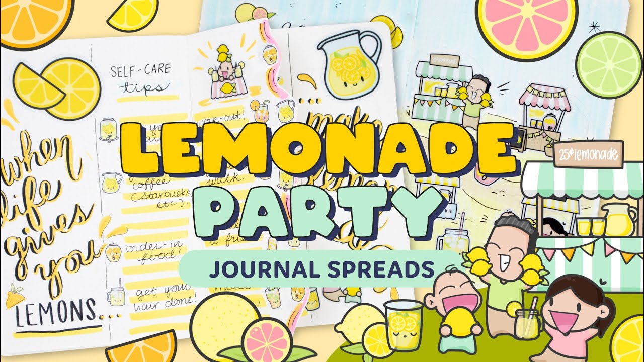 🍋Summer Lemonade Party✨ Journal Spreads | Hubman and Chubgirl