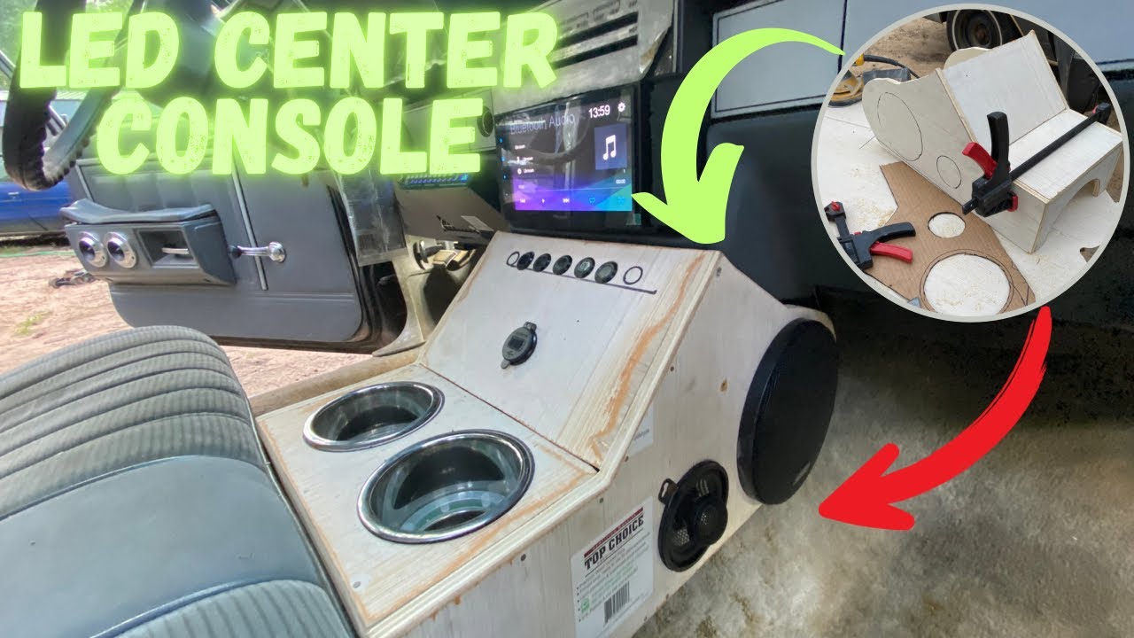 BUILT A LED LIT CONSOLE FOR THE BOX CHEVY IMPALA PROJECT!