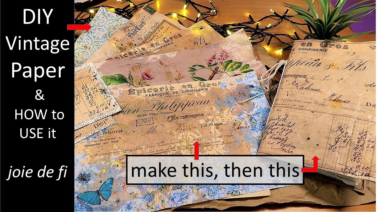 DIY VINTAGE PAPER and How To Use It ✅ Junk Journal New Idea