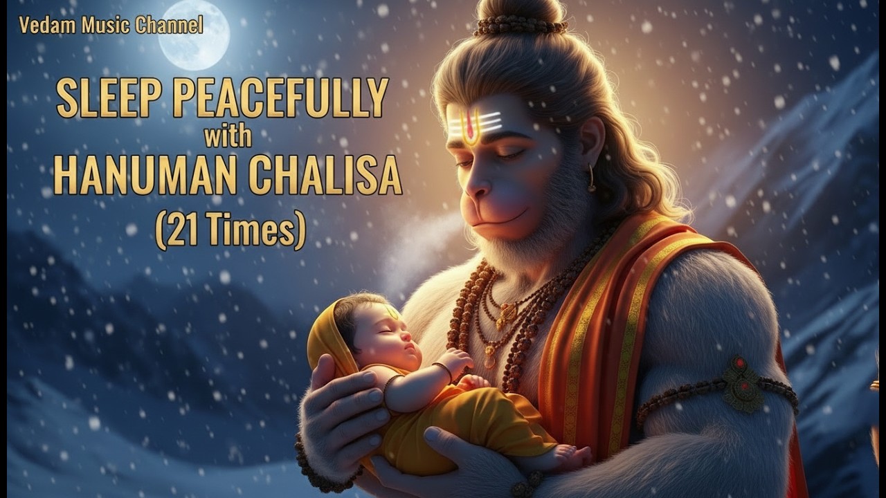 Sleep Peacefully with Hanuman Chalisa (21 Times) | Removes Stress & Fear #hanuman #ram #devotional