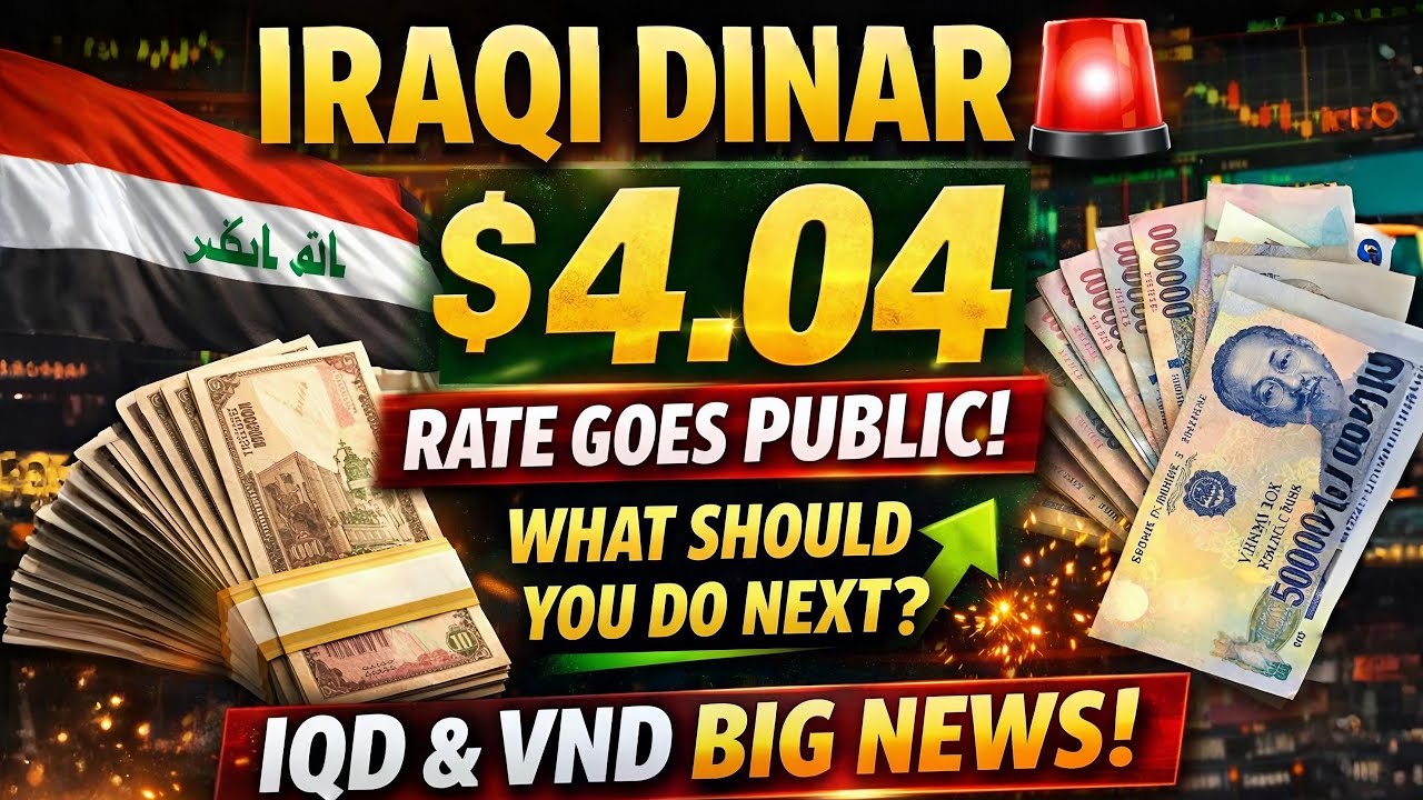 Iraqi Dinar 🚨 $4.04 Rate Goes Public! What Should You Do Next? | IQD & VND BIG NEW