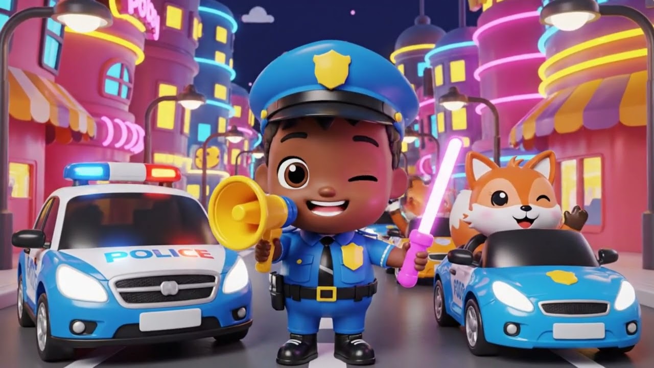 The Wheels on the Police Car | Fun Action Song for Kids