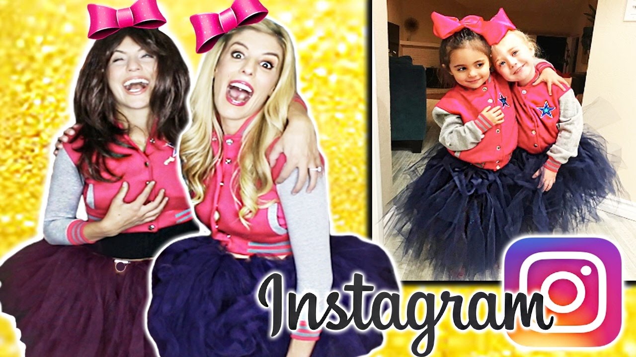 RECREATING 4YR OLD'S INSTAGRAM PHOTOS! (Wearing THEIR Clothes!!)