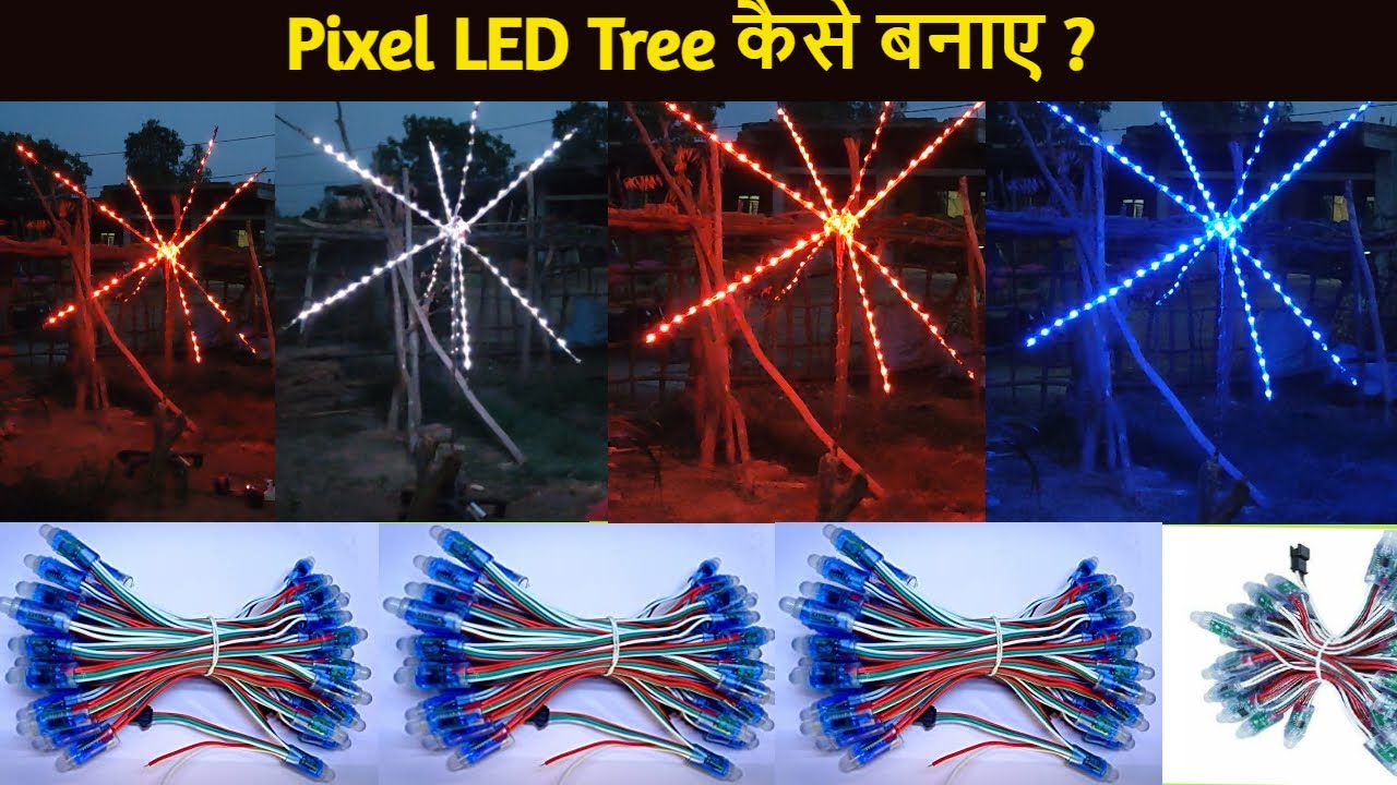 Pixel LED fireworks with Sound | how to make cracker tree